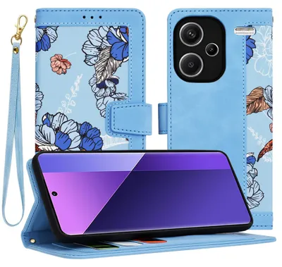 Produktbild von Techsuit FlipCraft Book Wallet Klapphülle mit Kabel für Xiaomi Redmi Note 13 Pro Plus - Vibrant Blue