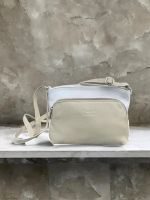 Produktbild von C6071 Cinino Ledertasche Umhängetasche Weiß/Beige