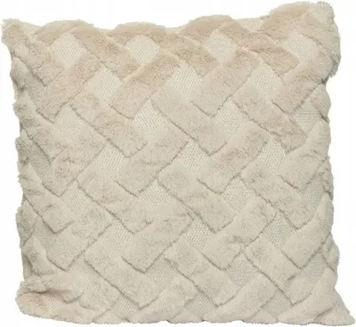 Obrázek produktu pro Dekorační měkký polštář béžové barvy 43x43 cm