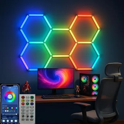 Obrázek produktu pro LED prstencová lampa – chytré stropní svítidlo – 45 cm – 2000 lm+ – stmívatelné – ovládání přes aplikaci – 220 V – modrá