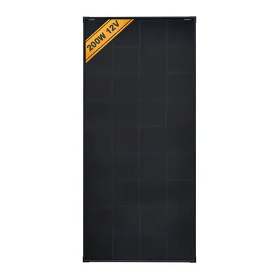 Produktbild von enjoy solar® Solarpanel monokristallines Solarmodul 200W 12V (FULL BLACK), 158,75mm Perc-Zellen