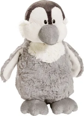 A stuffed penguin toy.