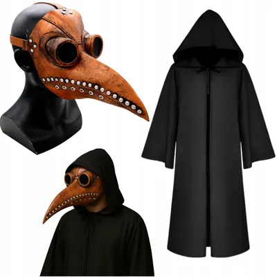 Produktbild von Korbi Doktor Plagi Kostüm mit Maske und Kapuzenumhang