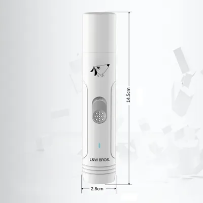 Produktbild von L&W BROS® Haustier Krallenschleifer Premium Nagelmaschine Nagelschleifer, 3 Schleif Ports,Wiederaufladbare Nageltrimmer für Hund und Katze, Diamantschleifscheibe, Geräuscharm, USB-Anschluss