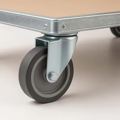 Produktbild von Lenkrolle 75 mm für Möbel bis 75 kg mit Kunststoffrad und Montageplatte, ungebremst