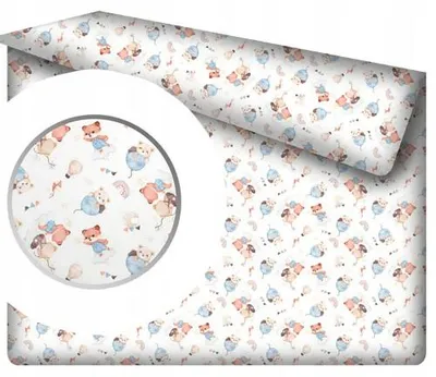 Produktbild von Designpremium Baumwoll-Spannbettlaken ohne Gummi 160x200 cm Ballontiere