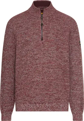 Produktbild von Camel Active Pullover mit halbem Reißverschluss rot Baumwolle