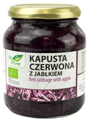 KAPUSTA CZERWONA Z JABŁKIEM BIO 340 g - BIO PLANET