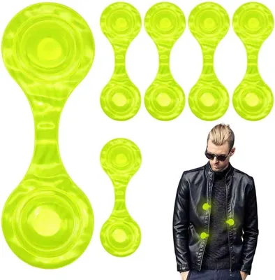 Immagine prodotto di Riflettori magnetici, confezione da 6 pezzi. Magneti riflettenti a forma di ciondolo, clip riflettenti per bambini, passeggini, cani. Riflettori per la sicurezza