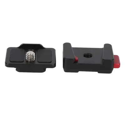 Imagen del producto de Placa de montaje para monitor, de color , fabricada en aleación de aluminio, con sistema de fijación por tornillo de 1/4 de pulgada, accesorio fotográfico universal