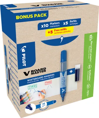 Obrázok produktu pre PILOT PEN V-Board Master Greenpack Whiteboard-Marker-Set blau 2.0 - 5.0 mm