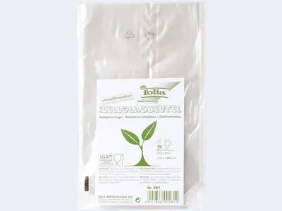 Produktbild von Folia 281 - Geschenkverpackungstasche - Transparent - Monochromatisch - Zellophan - 115 mm - 190 mm