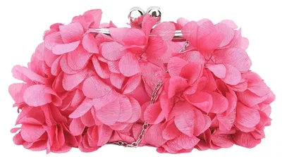 Produktbild von Fioeyr Elegante Damen-Clutch, Blumenmuster, Hochzeit, Abendtasche, Kette, Crossb