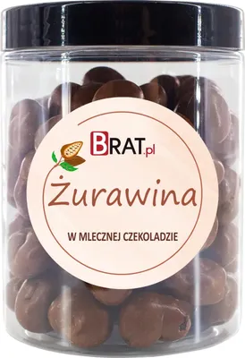 Obrázok produktu pre Brusnice v mliečnej čokoláde 200g