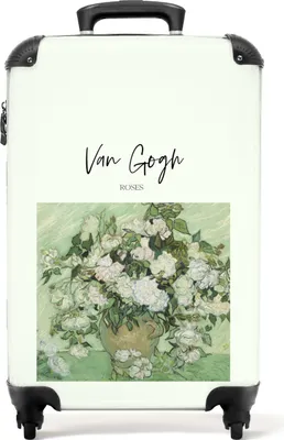 Produktbild von NoBoringSuitcases.com® Koffer Handgepäck Trolley Rollkoffer Kleine Reisekoffer mit 4 Rollen - Kunst - Van Gogh - Blumen - Alte Meister - Cabin Size < 55x40x23 cm & 55x40x20 cm - Fotokoffer - Kabinenkoffer - BoardgepäckHandgepäck Koffer 55x35x20 cm, 36L,