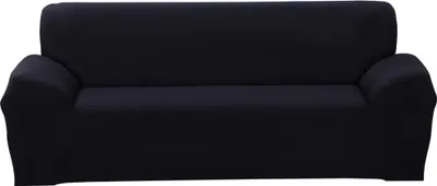 Obrázek produktu pro Obal na pohovku Stretch Fabric Sofa Cover Nábytek Protector 1/2/3/4 Seat Couch Cover (černý)