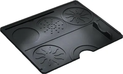 Immagine prodotto di INF Tappetino in silicone per caffè - Accessori per pressino espresso 24x19cm Nero