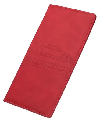 Produktbild von Auto Zulassungs- und Versicherungshalter 24,5 x 12,5 cm Kunstleder Rot