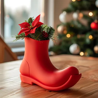 3D-gedruckte Weihnachtsstiefel-Vase – Decords, Produktansicht 1