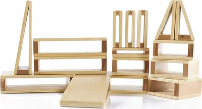 Produktbild von Guidecraft Bausteine Mini - pädagogisches Spielzeug Set 16-teilig