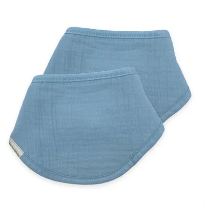 Produktbild von Smikkels Baby Bandana-Lätzchen Set blau - Baumwolle