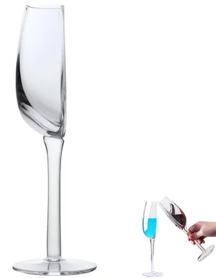 Halbe Weingläser Set von 2, halbrund, Rotweinglas, 140 ml, 22,5 cm