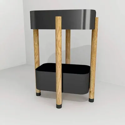 Produktbild von Standregal Devo Sonet BxHxT 49x68x34 cm schwarz/Eiche/schwarz