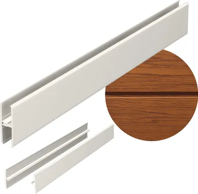 Obrázek produktu pro VOX KERRAFRONT Spojka panelů FS-282 – H-profil pro fasádní panely – PVC – odolný proti UV záření – 3,00 m – Zlatý dub