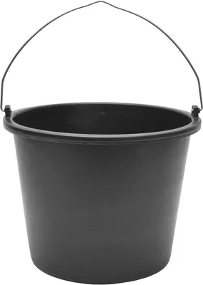 Imagen del producto de Cubeta Morteleimer de 5 litros, fabricada con plástico reciclado, con asa de metal, ideal para construcción y jardinería