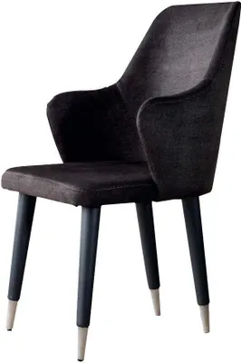 Obrázek produktu pro Šedá sada židlí do jídelny Designové čalouněné židle 6 ks textilních židlí