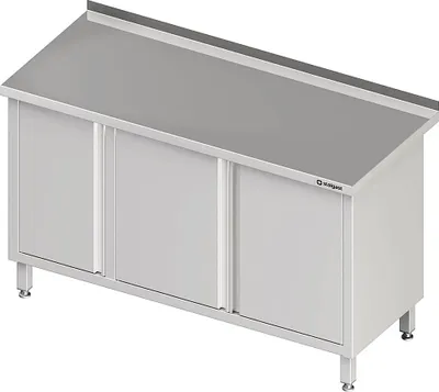 Produktbild von Arbeitsschrank mit Flügeltüren 1800x700x850 mm, mit Aufkantung, verschweißt