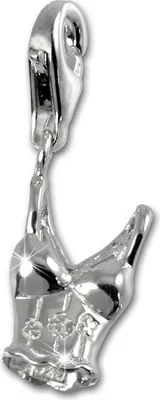 Productafbeelding van SilberDream Charm armband met bedel en corsage, 925 echt zilver, model FC3123