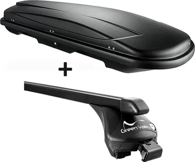 Image de Coffre à skis noir VDP JUXT 400 lit + porte-rails compatible avec Dacia Duster 2014-2017