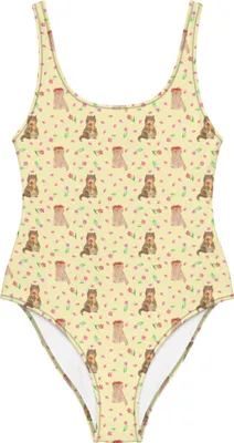 Produktbild von Mr. & Mrs. Panda Badeanzug Otter Blumenstrauß Größe M - Gelb - Geschenk, Bademode, Seeotter, Niedlich, Süß, Swimsuit, Schwimmbekleidung, See, Badebekleidung