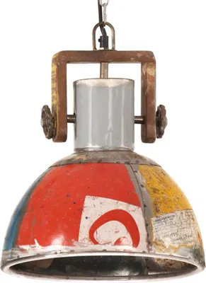 Image de vidaXL Lampe à suspendre style industriel 25 W multicolore ronde 30 cm E27