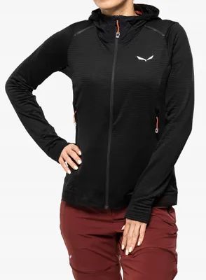 Obrázek produktu pro Bluza damska Salewa Pedroc PL Hooded Jacket - black out, rozmiar S