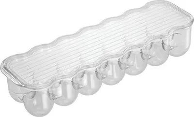 Produktbild von Famanu Eierhalter stapelbar aus Kunststoff - Aufbewahrungsbox für 14 Eier - transparent