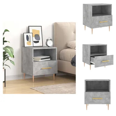 Produktbild von vidaXL Nachttisch Betongrau 40x35x47,5 cm Holzwerkstoff -  Nachttische