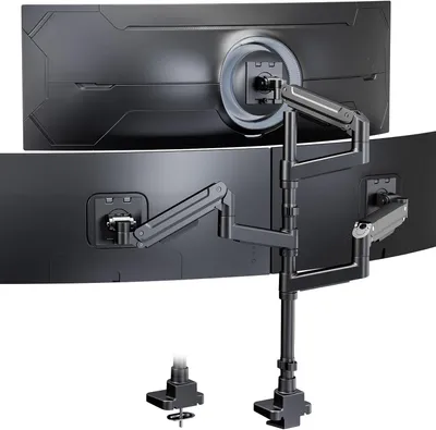 Produktbild von Monitorarm - Schreibtischhalterung - Arbeitsplatzorganisation - Verstellbarer Arm - Für Bildschirme bis 49 Zoll - Schwarz
