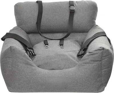 Produktbild von Luxus-Hundebett – Waschbar – Für Vorder- und Hinterbank – 50 x 50 cm – Grau