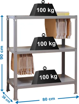 Immagine prodotto di Simonrack scaffale per carichi pesanti FILECLICK MINI 3 8435104939338 grigio 80,0 x 36,0 x 90,0 cm