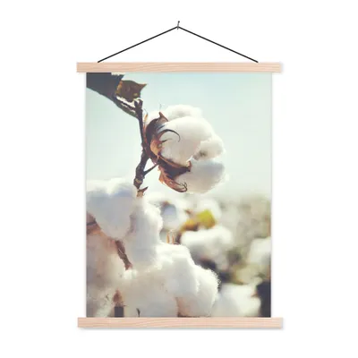 Produktbild von MuchoWow® Textilposter Pflanzen - Blume - Zweig - Natur 40x53 cm mit holzfarbenen Rahmen - Schlafzimmer
