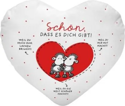 Produktbild von Plüschkissen \Schön, dass es dich gibt! Weil du........!\""