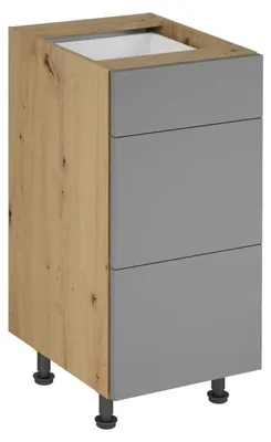 Immagine prodotto di Mobiletto con cassetti inferiore VALEN 1 - larghezza 40 cm, rovere artigianale / grigio-beige