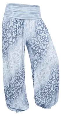 Produktbild von Haremshose Damen Sommerhose Gr. 36-44 luftige Leo Look Flatterhose weites Bein