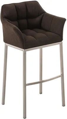 Produktbild von Barhocker Damaso E Stoff mit 4-Fuß Gestell braun