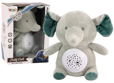 Immagine prodotto di Elefante addormentato orsacchiotto stella proiettore grigio