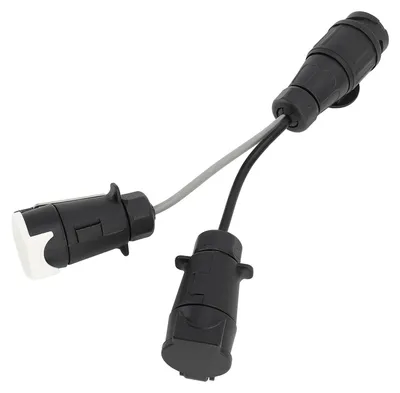 Image de Adaptateur de remorquage 12 V, de 13 broches vers double prise 7 broches, câble de rallonge, prise de conversion pour remorque, modèle européen