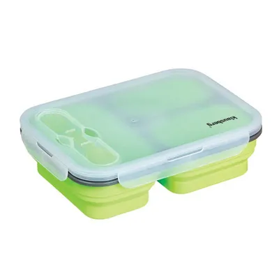 Image de Boîte pliable en silicone Klausberg, 1100 ml. Couleur : vert