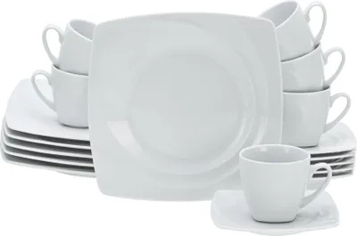 Produktbild von CreaTable, 13161, Celebration Weiss, Kaffeeservice 18-tlg, Porzellan